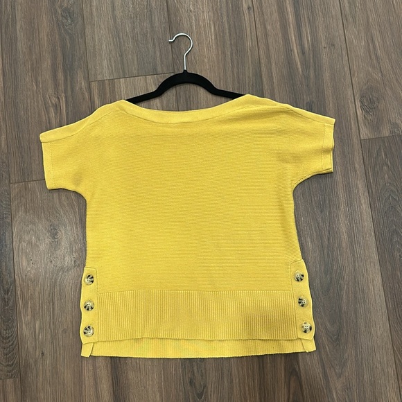 Yellow Button-Detail Knit Top - Picture 2 of 2